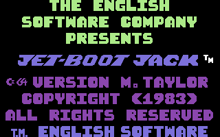 Jet-Boot Jack (Commodore 64) screenshot: Title Screen.