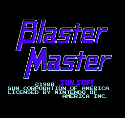 Blaster Master (NES) screenshot: Title Screen