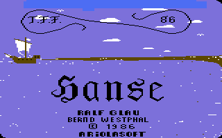 Hanse (Commodore 64) screenshot: Title Screen.