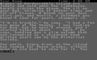 Cutthroats (Commodore 16, Plus/4) screenshot: The introduction story.