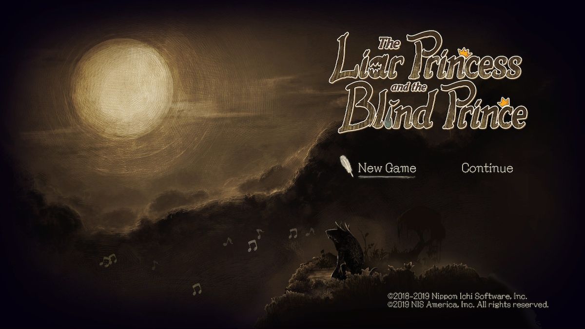 The Liar Princess and the Blind Prince (Nintendo Switch) screenshot: Title screen