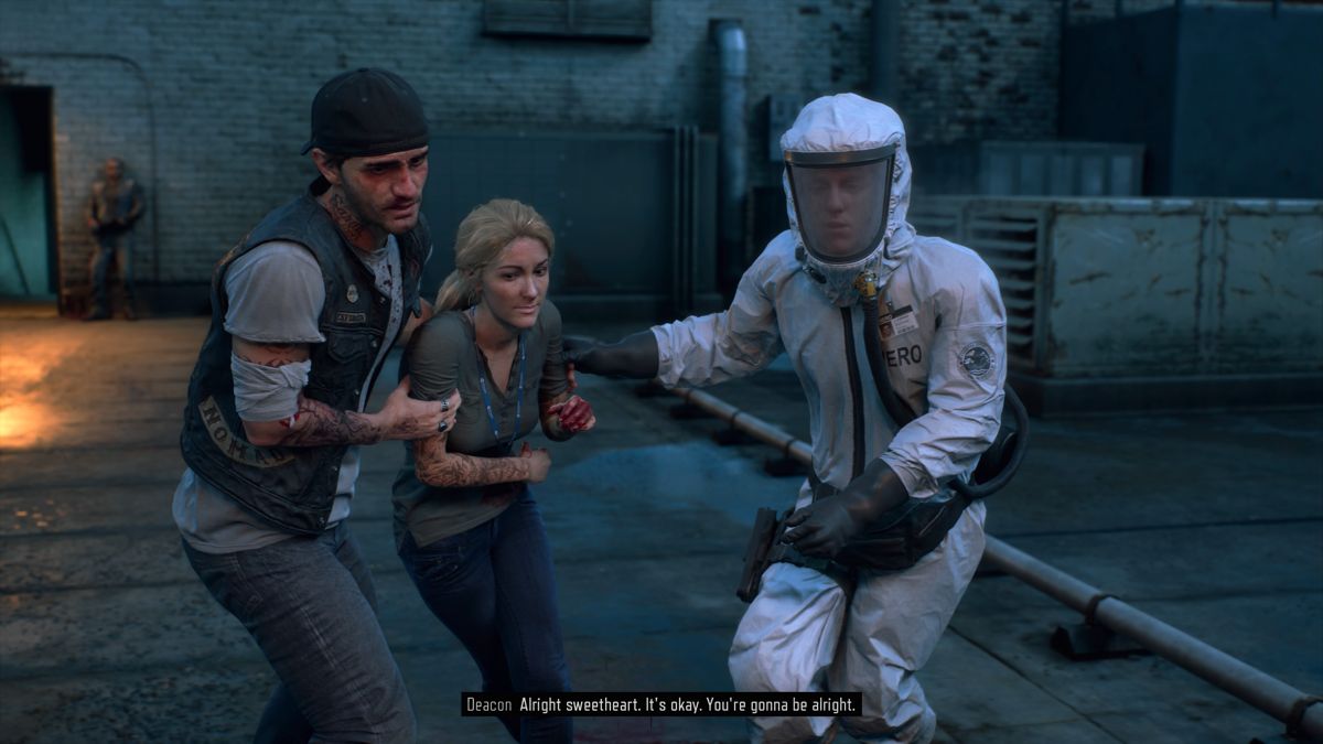 Days Gone (PlayStation 4) screenshot: Deacon is only worried about his injured wife