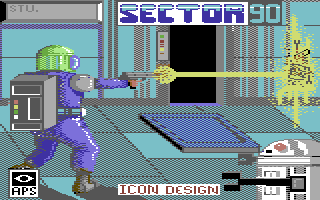 Sector 90 (Commodore 64) screenshot: Title Screen.