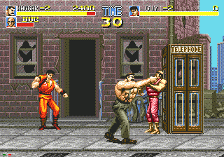 Final Fight (SEGA CD) screenshot: Chokehold