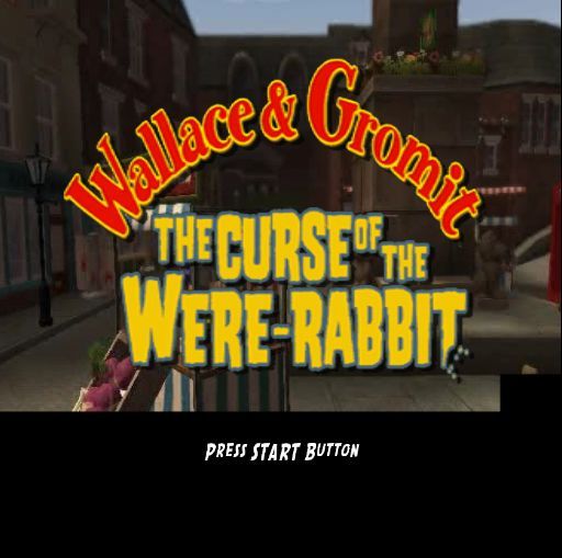 Wallace & Gromit: The Curse of the Were-Rabbit (PlayStation 2) screenshot: The UK game starts with a language selection screen, English, French, German, Italian & Spanish are available, then comes a memory card check which is followed by this screen.