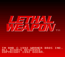 Lethal Weapon (SNES) screenshot: Title screen.