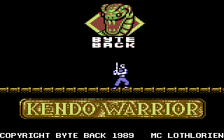 Kendo Warrior (Commodore 64) screenshot: Title Screen.