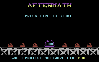 Aftermath (Commodore 64) screenshot: Title Screen.
