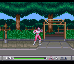 Mighty Morphin Power Rangers (SNES) screenshot: Alley