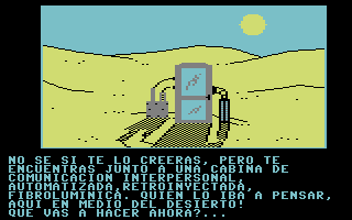 La Guerra de las Vajillas (Commodore 64) screenshot: In the desert.