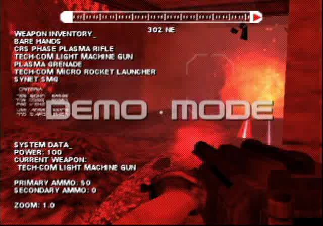 Terminator 3: Rise of the Machines (PlayStation 2) screenshot: If the player leaves the game unattended while the main menu is displayed the Demo Mode kicks in