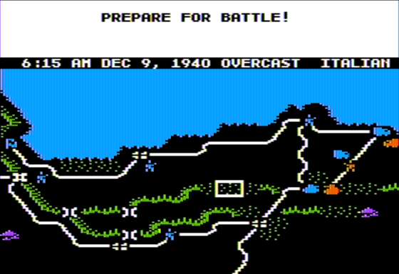 Decision in the Desert (Apple II) screenshot: Prepare For Battle!
