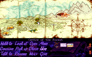 Simon the Sorcerer (Windows) screenshot: Using the world map to shorten your travels