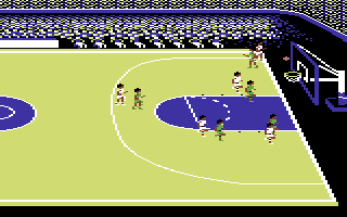 Pure-Stat College Basketball (Commodore 64) screenshot: Match Highlight.