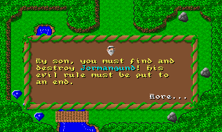 God of Thunder (DOS) screenshot: speaking in game