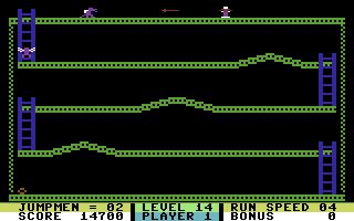 Screenshot of Jumpman (Commodore 64, 1983) - MobyGames