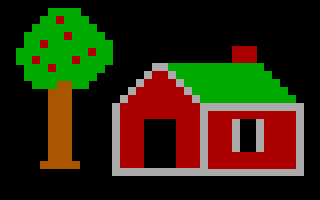 Early Games for Young Children (DOS) screenshot: Drawing: basic ANSI art for the little one