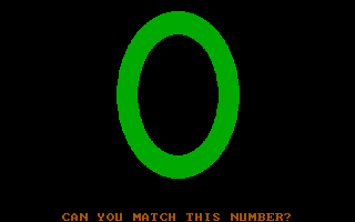 Early Games for Young Children (DOS) screenshot: Match the number (CGA)