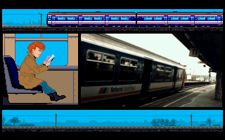 Eagle Eye Mysteries in London (DOS) screenshot: The subway.