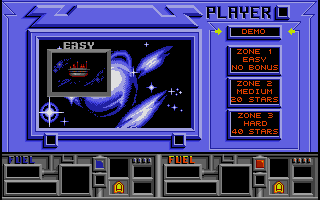 Vindicators (Amiga) screenshot: Select a difficulty level