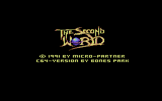 The Second World (Commodore 64) screenshot: Title Screen.