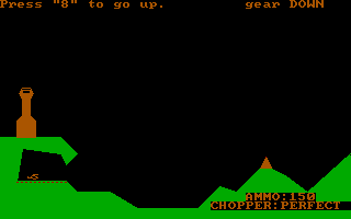 Chopper Commando (DOS) screenshot: Starting Point #1 - Ocale Base