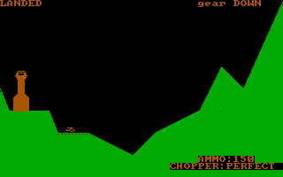 Chopper Commando (DOS) screenshot: Starting Point #2 - North Cape Base