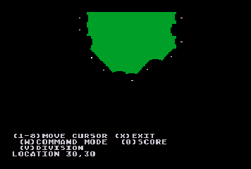 Warship (Atari 8-bit) screenshot: Gameplay