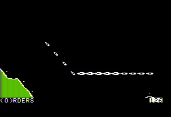 Warship (Apple II) screenshot: Combat in Action