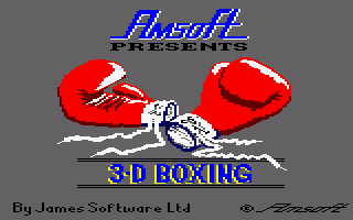 3D Boxing (Amstrad CPC) screenshot: Loading Screen.