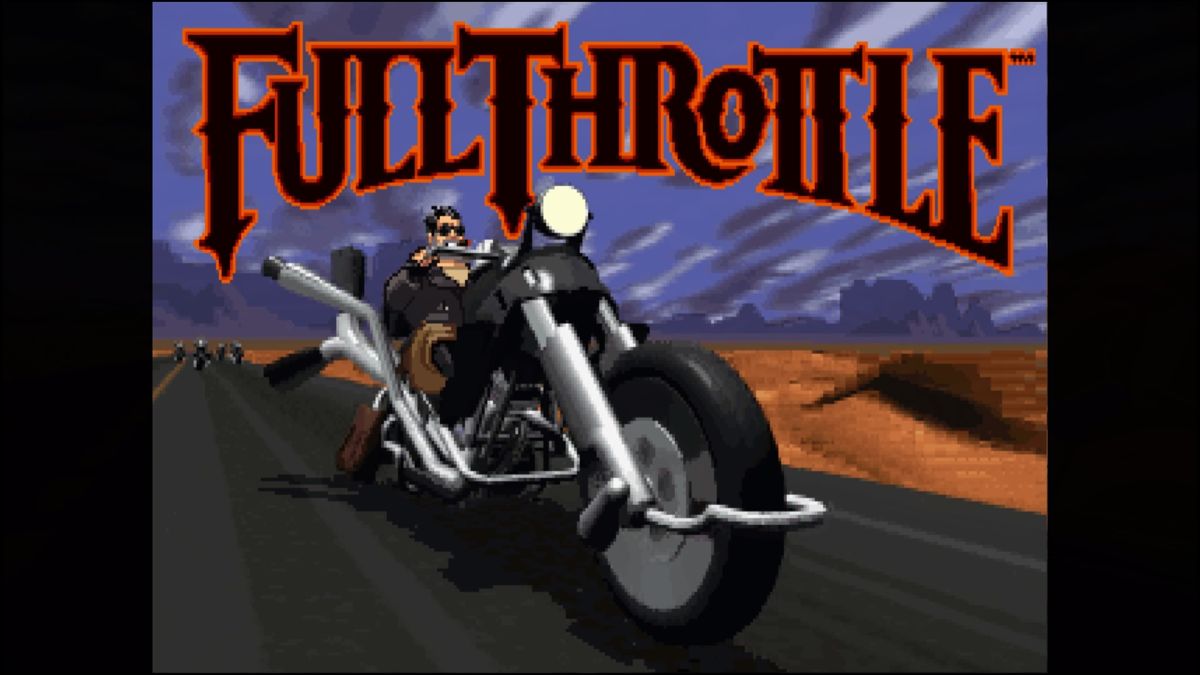 Full Throttle: Remastered (PlayStation 4) screenshot: Main title (old graphics)