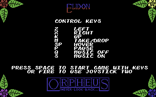 Elidon (Commodore 64) screenshot: Title screen
