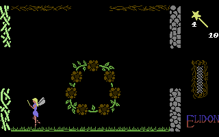Elidon (Commodore 64) screenshot: Your quest begins.