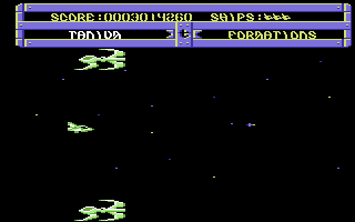 Tanium (Commodore 64) screenshot: Attacking above and below.