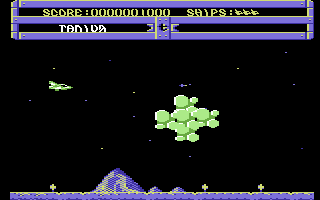 Tanium (Commodore 64) screenshot: Blast the aliens.