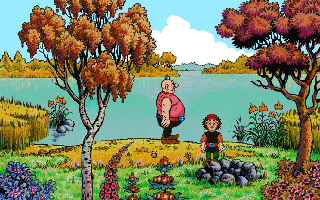 Kajko i Kokosz (DOS) screenshot: Picturesque scenery...