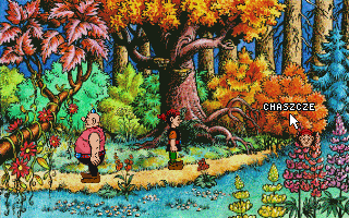 Kajko i Kokosz (DOS) screenshot: Lush vegetation.