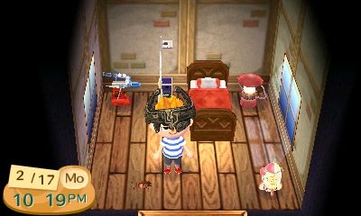 Animal Crossing: New Leaf (Nintendo 3DS) screenshot: Inside my humble abode