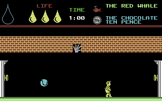 Herbert's Dummy Run (Commodore 64) screenshot: An Arcade Sequence.