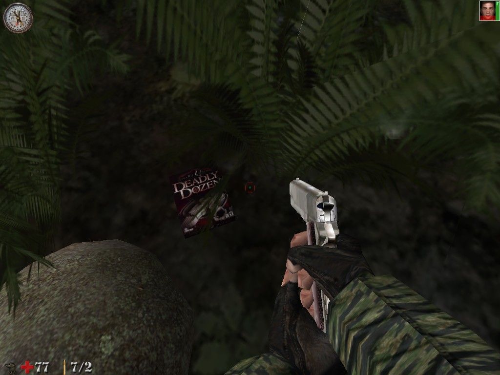 Line of Sight: Vietnam (Windows) screenshot: A reference to the Deadly Dozen series found in the first level