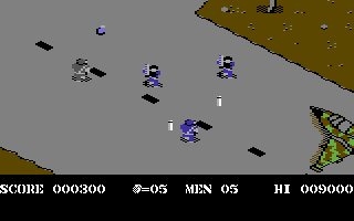 4 in 1: Airwolf / Bomb Jack / Commando / Frank Bruno's Boxing (Commodore 64) screenshot: Commando