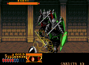Crossed Swords (Neo Geo) screenshot: The hallway of the castle