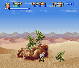 Super Star Wars (SNES) screenshot: Use your experience: the mouse hunting season is opened!