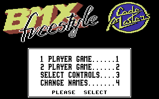 BMX Freestyle (Commodore 64) screenshot: Title Screen.