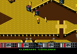 Syndicate (Genesis) screenshot: Yellow bridge level - was it Algeria?
