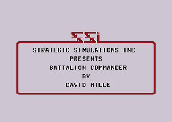 Battalion Commander (Atari 8-bit) screenshot: Title Screen