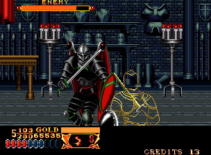 Crossed Swords (Neo Geo) screenshot: Ammunition Warehouse