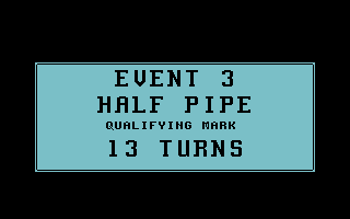 BMX Freestyle (Commodore 64) screenshot: Half Pipe.