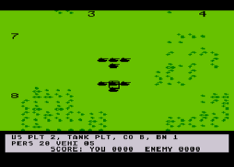 Battalion Commander (Atari 8-bit) screenshot: My Battalion