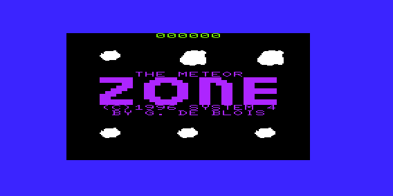 The Meteor Zone (VIC-20) screenshot: Title Screen